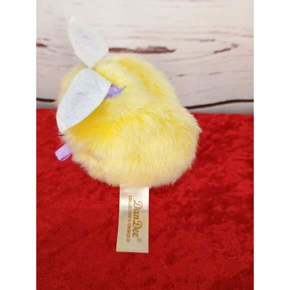 Dan Dee Vtg Yellow Chick Purple Rabbit Ears Chirps Stuffed Animal Plush Easter T - Picture 4 of 7